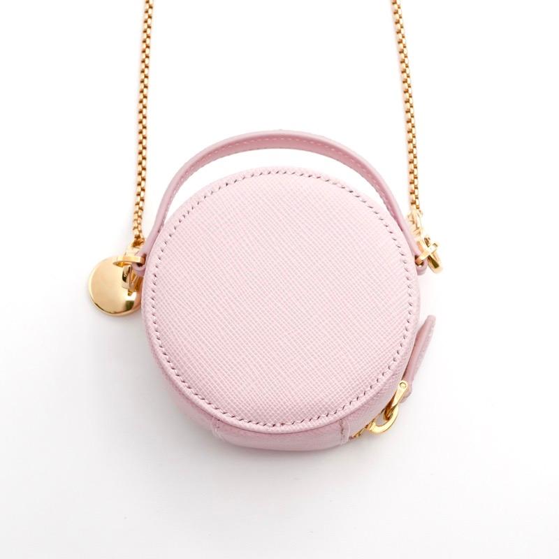 PRADA（プラダ） ポーチ ピンク ゴールド 未使用 トライアングルロゴ 