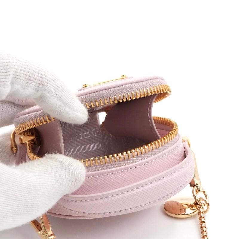 PRADA（プラダ） ポーチ ピンク ゴールド 未使用 トライアングルロゴ 
