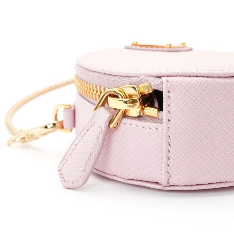 PRADA（プラダ） ポーチ ピンク ゴールド 未使用 トライアングルロゴ 