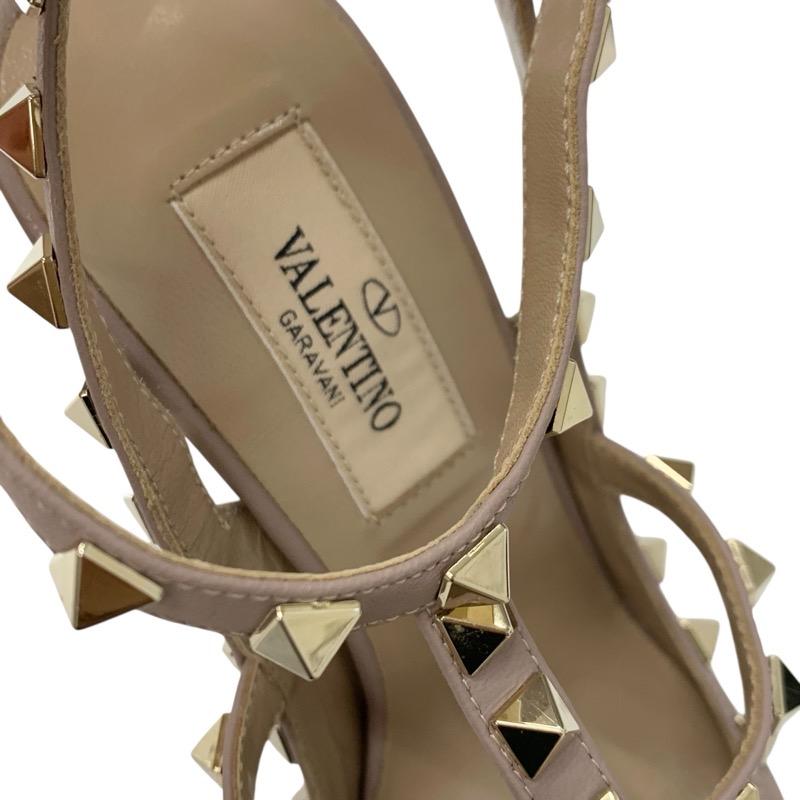 ヴァレンティノ VALENTINO パンプス 靴 シューズ パテント レザー ライトブルー ピンクベージュ ゴールド ロックスタッズ_6