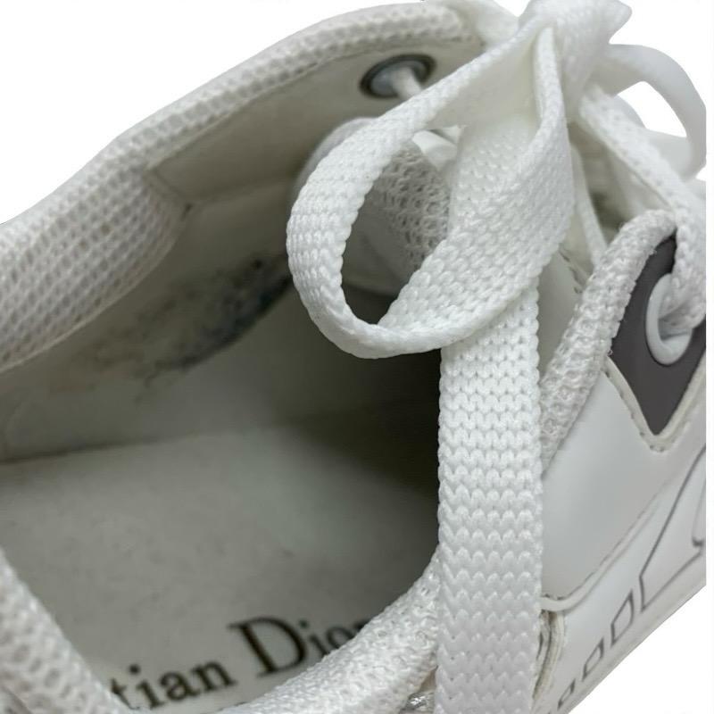 クリスチャンディオール CHRISTIAN DIOR Dior Vibe スニーカー 靴 シューズ レザー ラバー ファブリック ホワイト グレー ロゴ_8