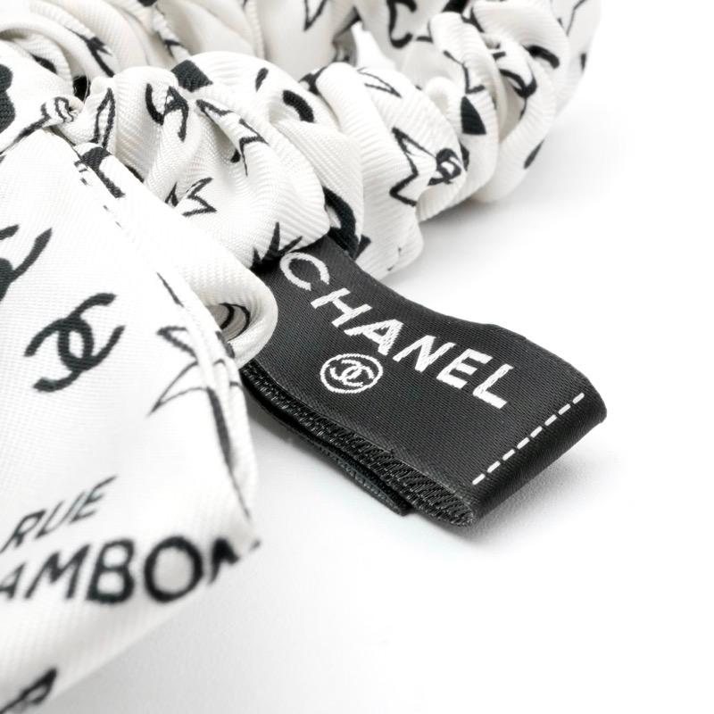 CHANEL シャネル ヘアアクセサリー ホワイト ブラック ココマーク ロゴ 