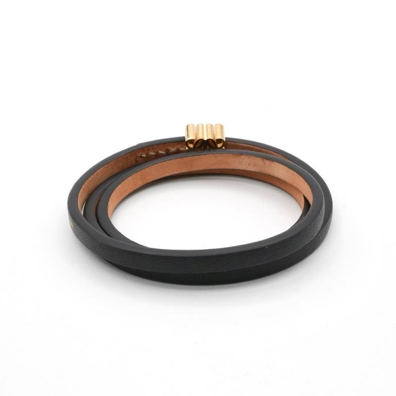 Loewe ゴールド ブラック バングル LOEWE（ロエベ） ブレスレット バングル カフ ブラック ゴールド