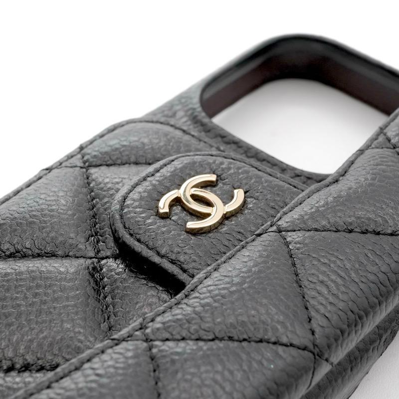 CHANEL シャネル 携帯・スマホアクセサリー ブラック ゴールド