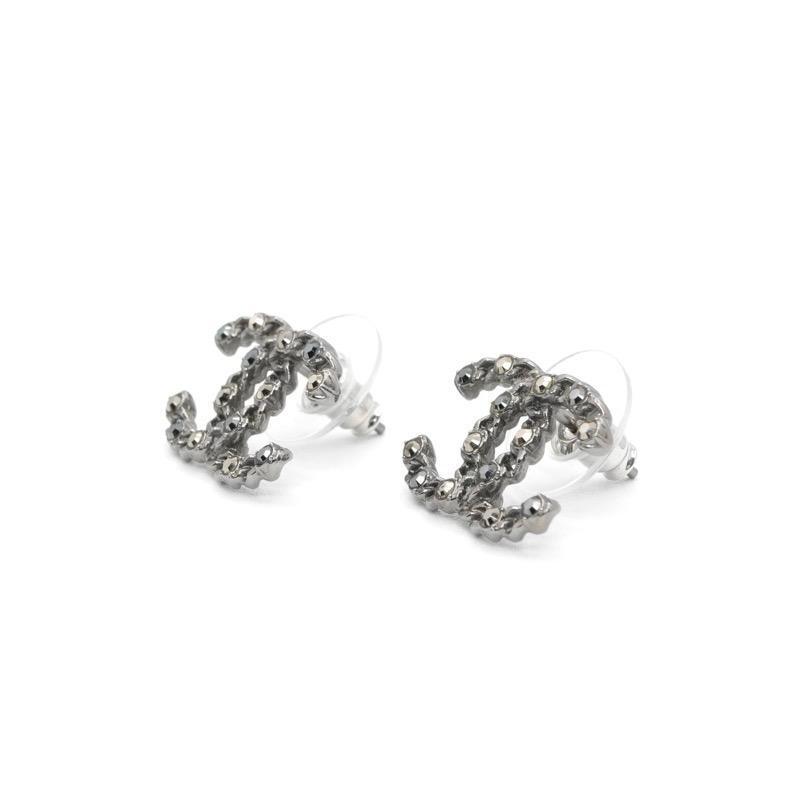 CHANEL（シャネル） ピアス イヤリング シルバー ブラック ココマーク