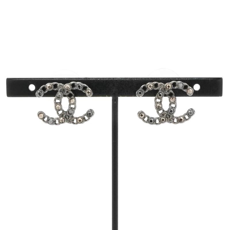 CHANEL（シャネル） ピアス イヤリング シルバー ブラック ココマーク