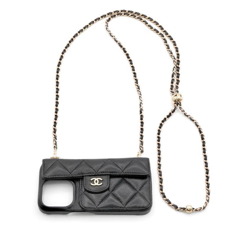 CHANEL シャネル 携帯・スマホアクセサリー ブラック ゴールド