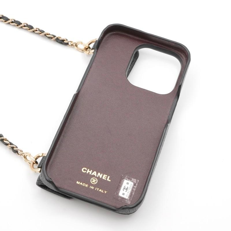 CHANEL シャネル 携帯・スマホアクセサリー ブラック ゴールド