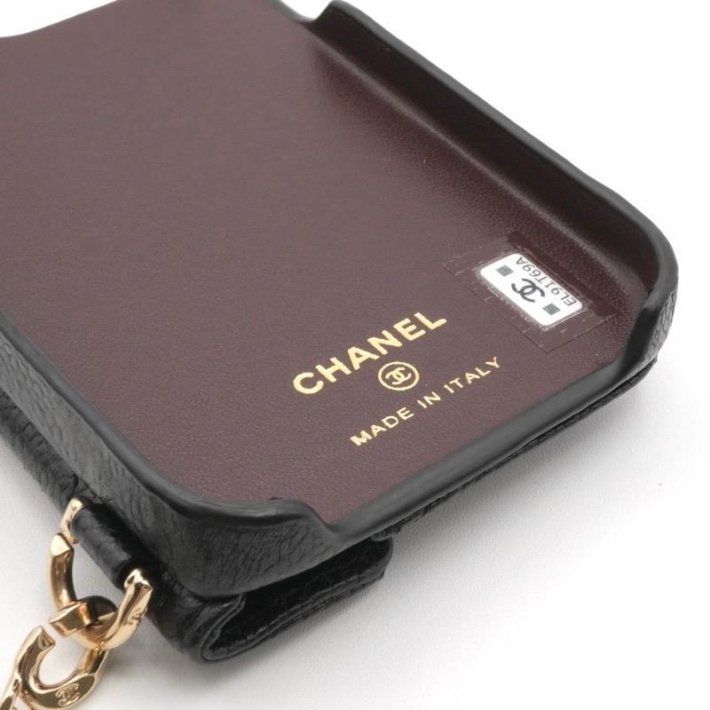 CHANEL シャネル 携帯・スマホアクセサリー ブラック ゴールド