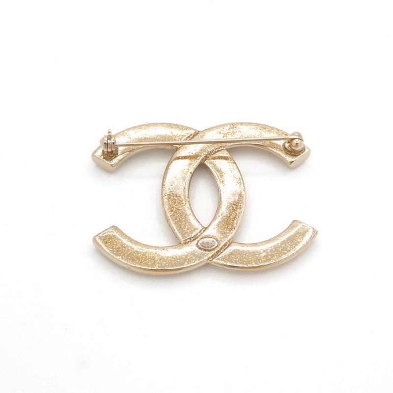 【極美品】CHANEL コサージュ CHANEL（シャネル） ブローチ コサージュ ゴールド ココマーク ライン