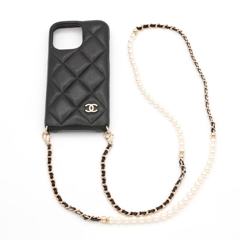 CHANEL（シャネル） 携帯・スマホアクセサリー ブラック ゴールド ココ