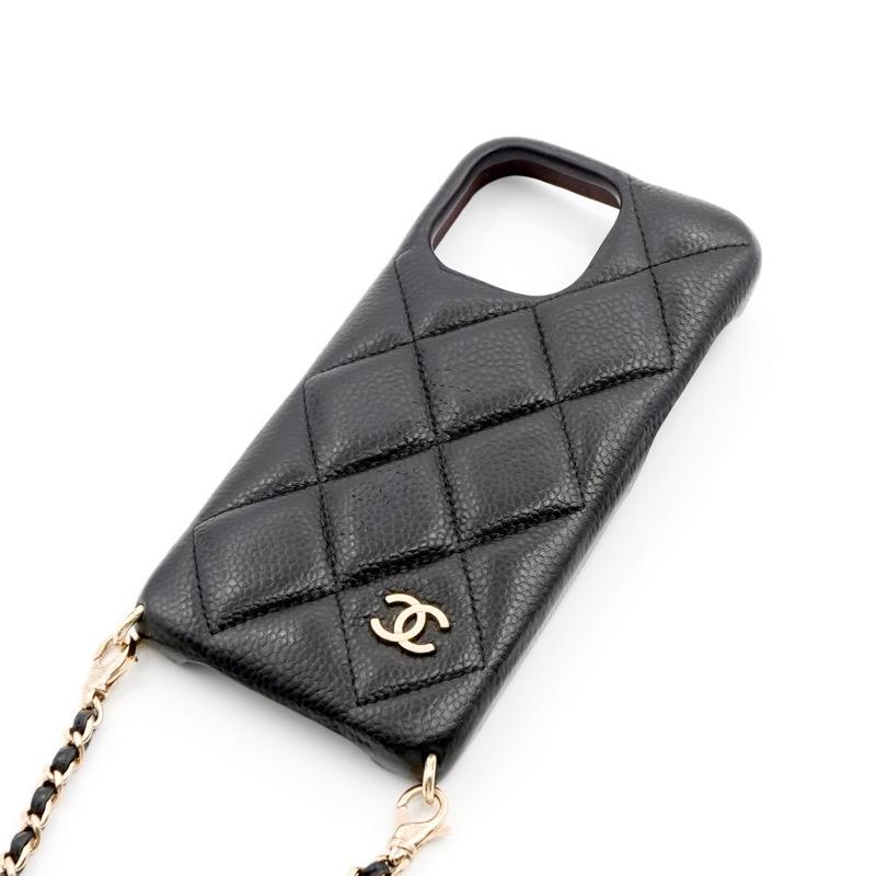 CHANEL（シャネル） 携帯・スマホアクセサリー ブラック ゴールド ココ