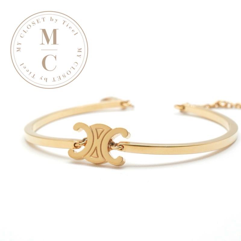 セリーヌ　トリオンフ アーティキュレート ブレスレット　ゴールド　大人気美品 楽天市場】セリーヌ （CELINE） トリオンフ アーティキュレート