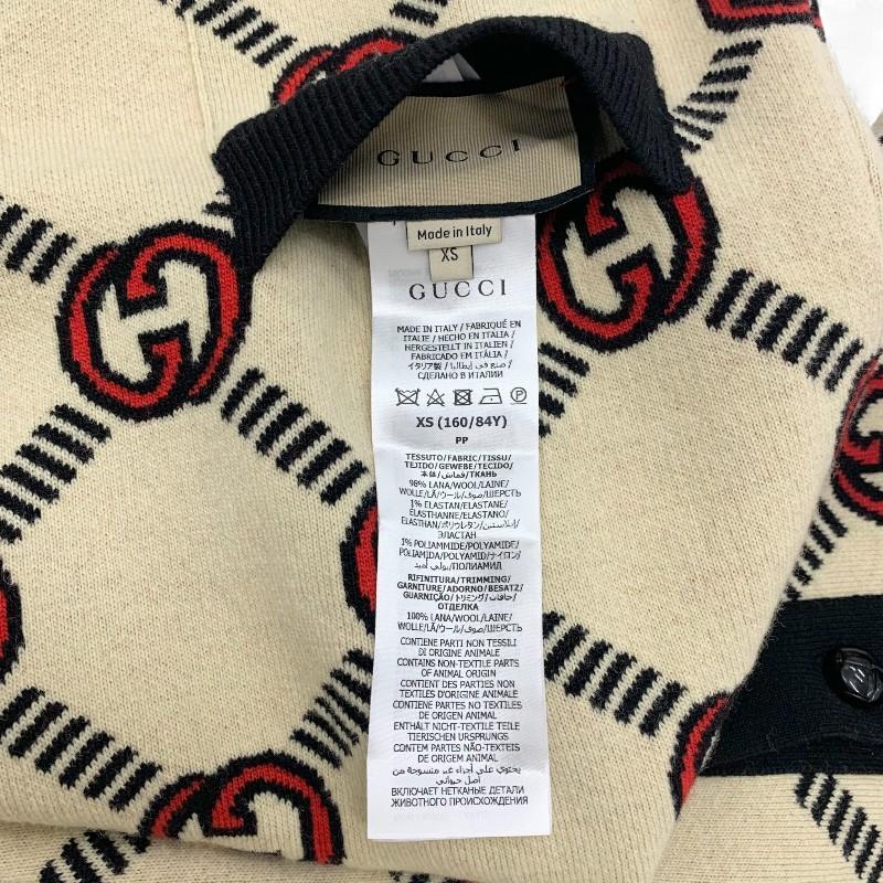 グッチ GUCCI ワンピース ベージュ ブラック レッド インター