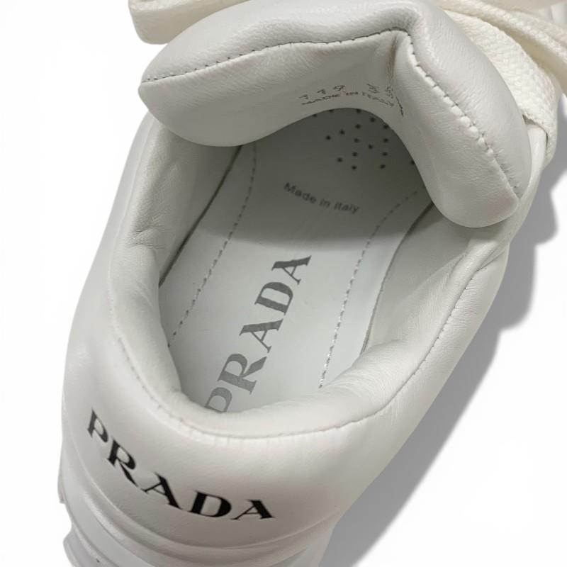 PRADA（プラダ） スニーカー 靴 シューズ レザー ホワイト 白 