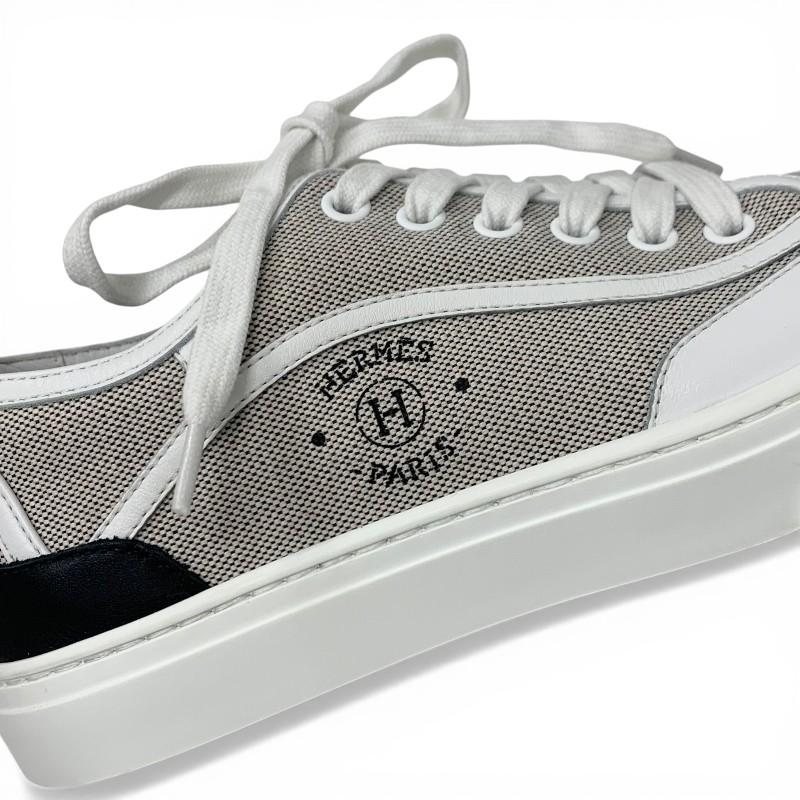 HERMES（エルメス） ゲット スニーカー 靴 シューズ キャンバス レザー 