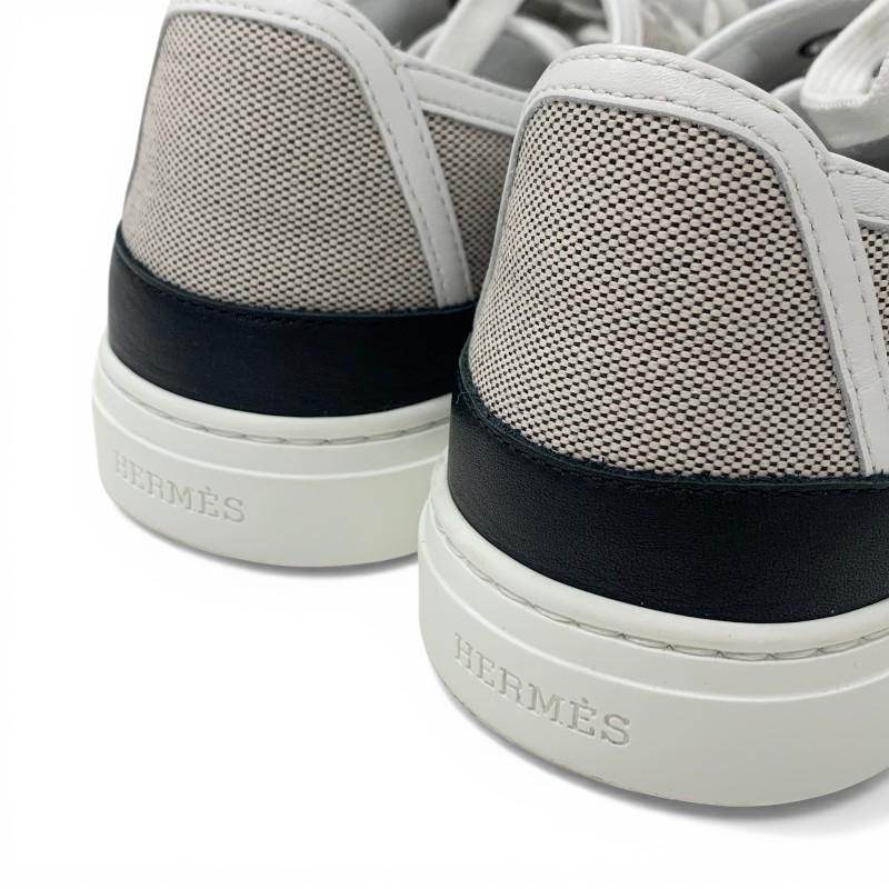 HERMES（エルメス） ゲット スニーカー 靴 シューズ キャンバス レザー 