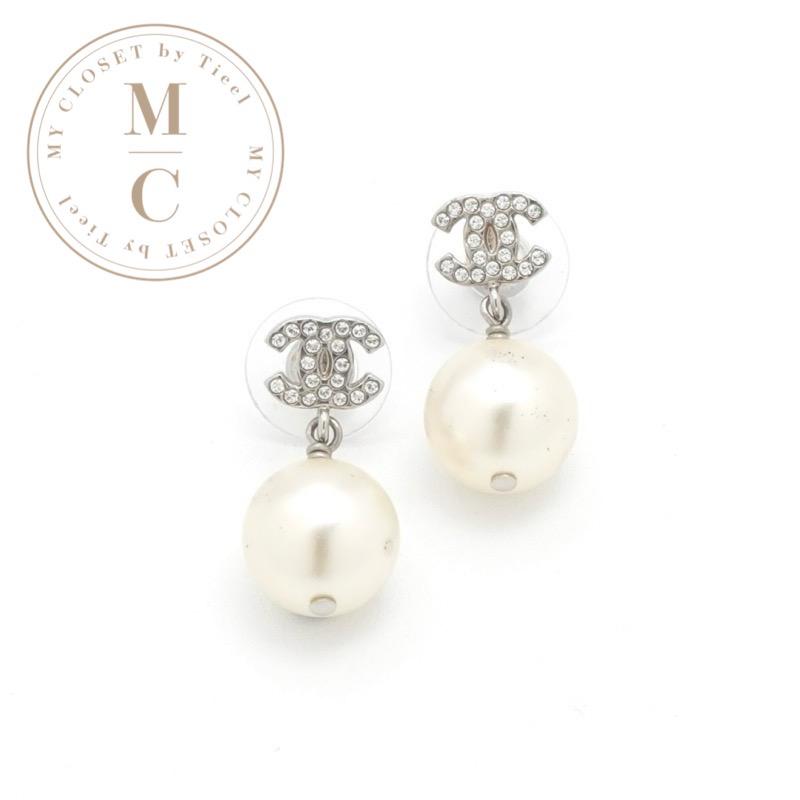 CHANEL（シャネル） ピアス イヤリング シルバー ココマーク ライン