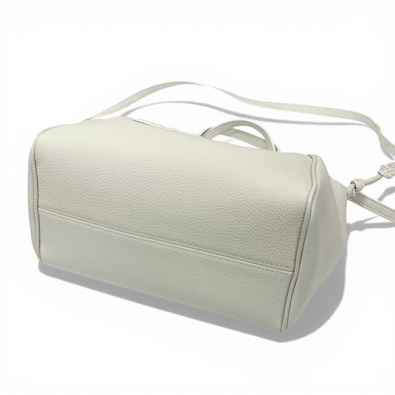 セリーヌ CELINE バッグ ショルダーバッグ ホワイト ゴールド スモール カバ ドローストリング キュイル トリオンフ レザー 2WAY_3