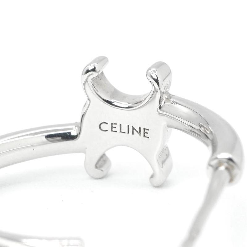 CELINE シルバー トリオンフ フープ ピアス CELINE（セリーヌ） ピアス シルバー トリオンフ アシンメトリック