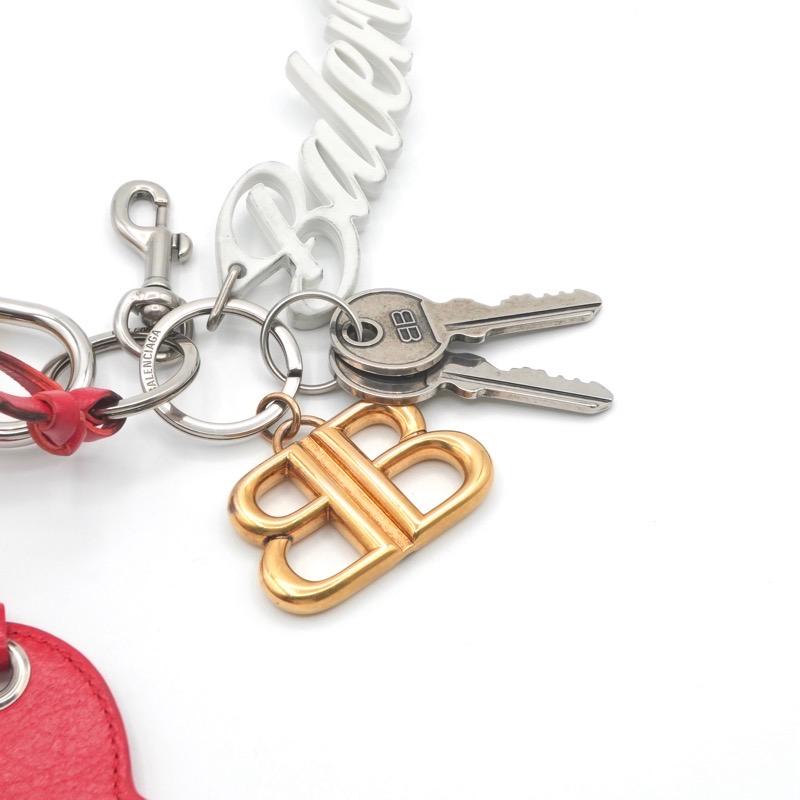 BALENCIAGA ゴールド チャーム キーホルダー メンズ レディース BALENCIAGA（バレンシアガ） キーケース キーアクセサリー ホワイト
