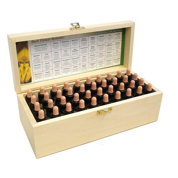 フラワーエッセンスフルセット40本と木箱のセット フラワーレメディ バッチシリーズ 40本木製BOXセット 各10ml