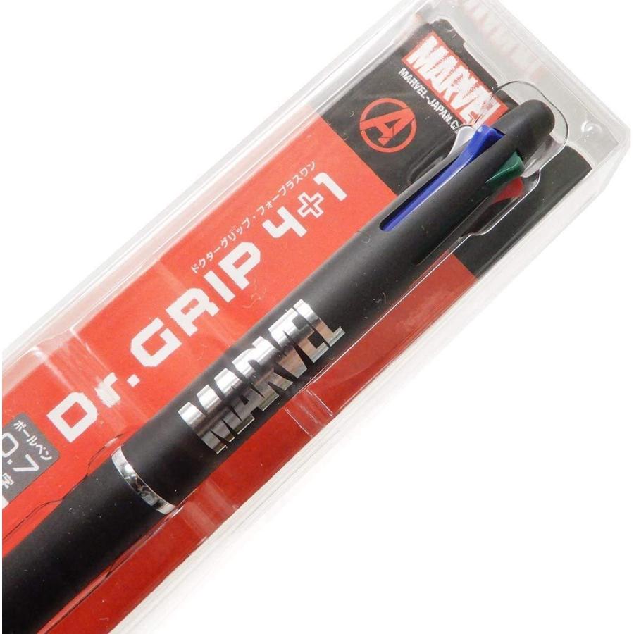 アベンジャーズ 黒赤青緑 ボールペン シャープペン ドクターグリップ 4 1 ロゴ マーベル キャラクターグッズ キャラハン 通販 Yahoo ショッピング
