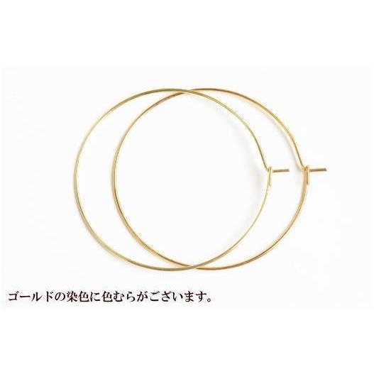 MY mama ステンレス 金具 フープピアス 35mm 5ペアー10個 全2色