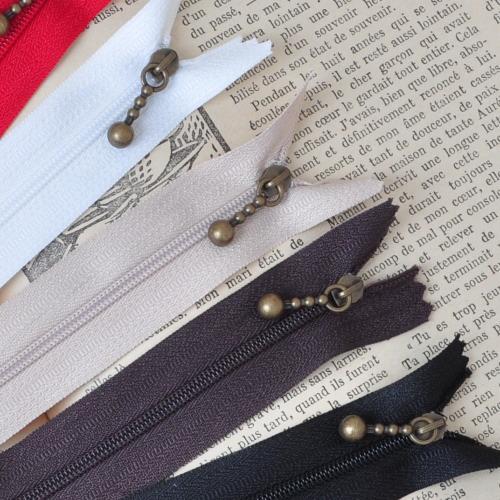 MY mama 訳あり 玉付きファスナー 引き手 アンティークゴールド 20cm