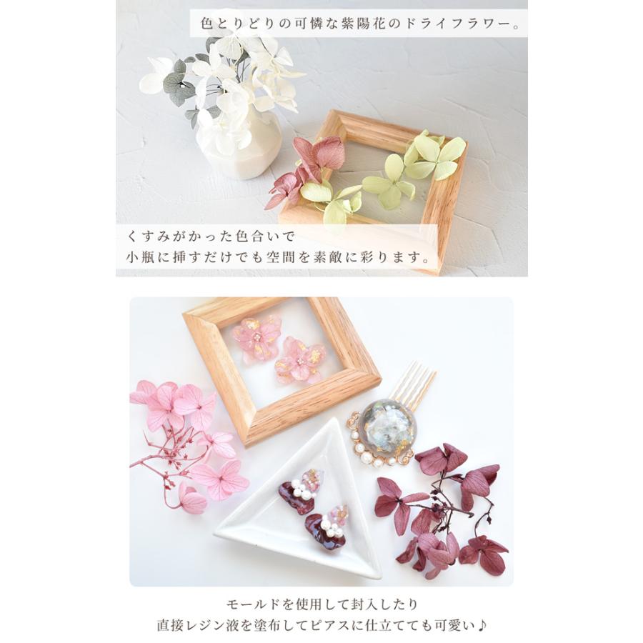 ドライフラワー あじさい 10色 約10枚セット 紫陽花 茎 枝 Uv レジン 液 封入 パーツ アクセサリー 花材 手作り工房 Mymama Paypayモール店 通販 Paypayモール