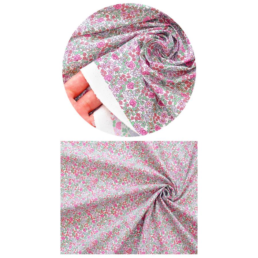 萌黄様　LIBERTYタナローンワンピース　ボートン+エミリアズフラワーズ LIBERTY.（リバティ） 【リバティ 30％OFF】 リバティプリント生地