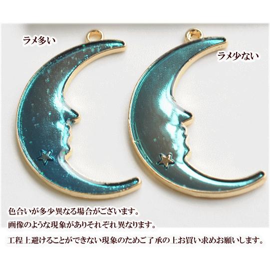 MY mama アクセサリー パーツ 月のチャーム ストラップ ピアス