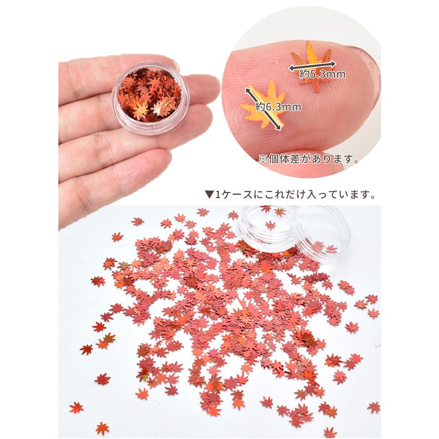 MY mama 紅葉 ホログラム 封入 パーツ 1ケース □ 秋 秋モチーフ 封入  