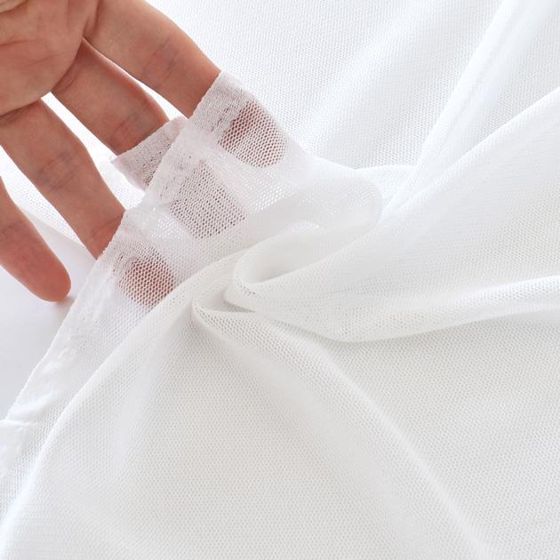 完売しました）国産 ソフトチュール 生地 無地 オフホワイト  