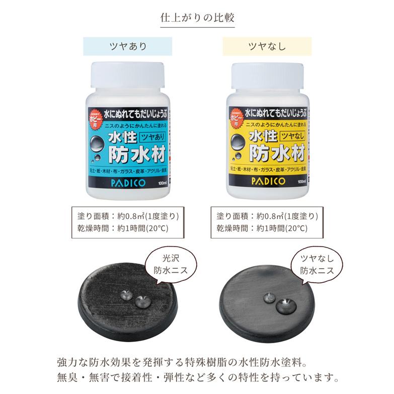 パジコ PADICO 水性 防水材 ツヤなし 100ml □ 水性防水材 防水 塗料