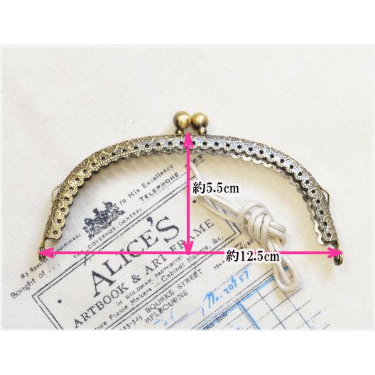 ビーズがま口ハンドメイド、キャンディポップ、口金ゴールド丸型5cm MY mama 卸販売 がま口 口金 約12.5cm × 10個 ゆうパケ送料無料