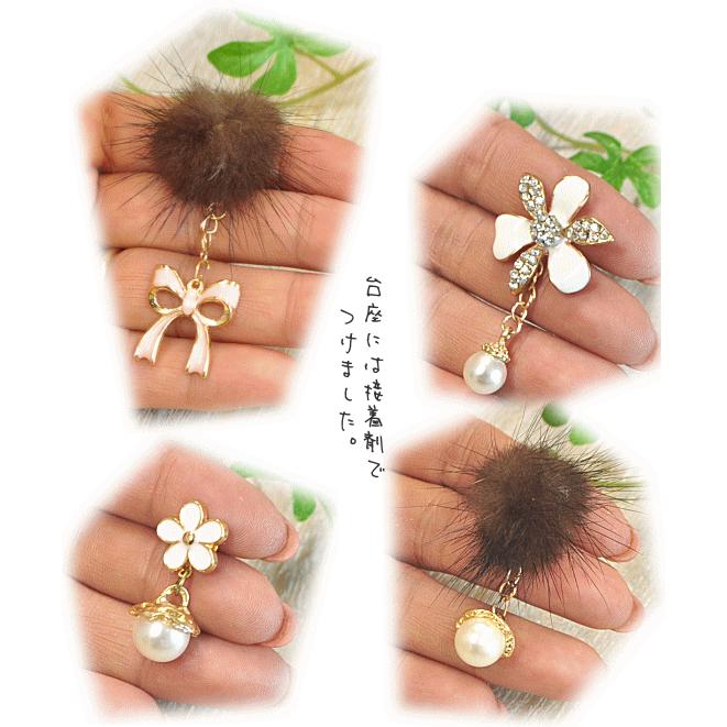 MY mama 卸売り 台座付 ピアスパーツ カン付＆カン無し 50ペアー100個