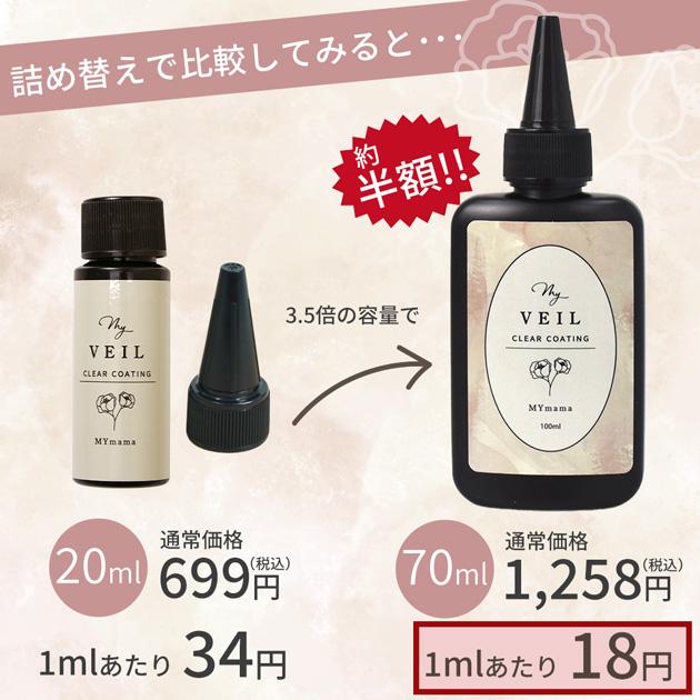 MY mama レジン 仕上げ コーティング剤 嬉しい 訳あり UV LED MY VEIL