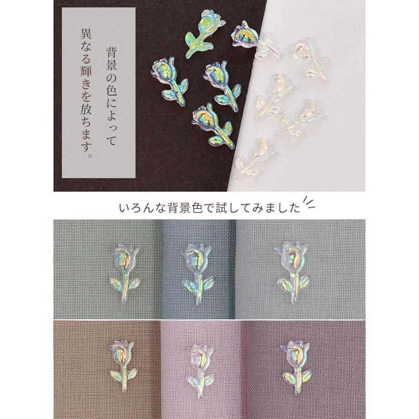 MY mama ミニ オーロラ フラワー チューリップ 封入 パーツ 20個  