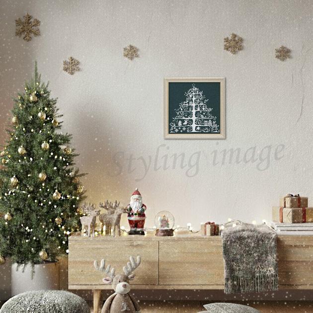 DMC クロスステッチキット クリスマスツリー + 専用額 □ CHRISTMAS