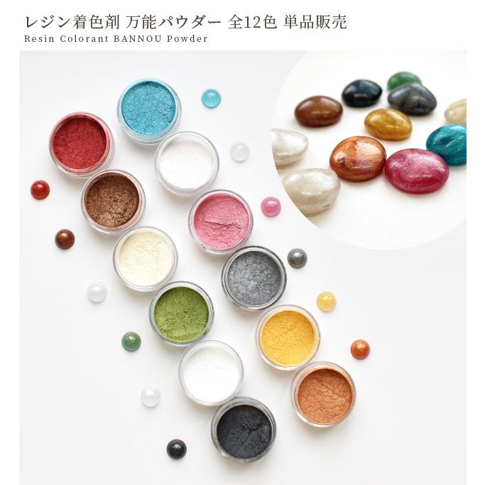レジン ジェルネイル 着色剤 粉 万能 パウダー 全12色 単品売り MYmama