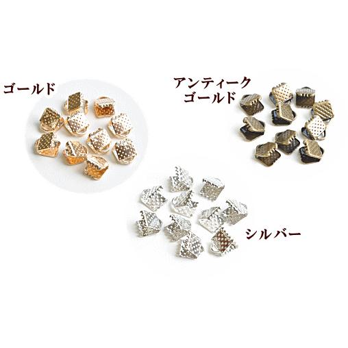 MY mama レース留め金具 10個 セット 6mm 10mm 全3色 □ ハンドメイド