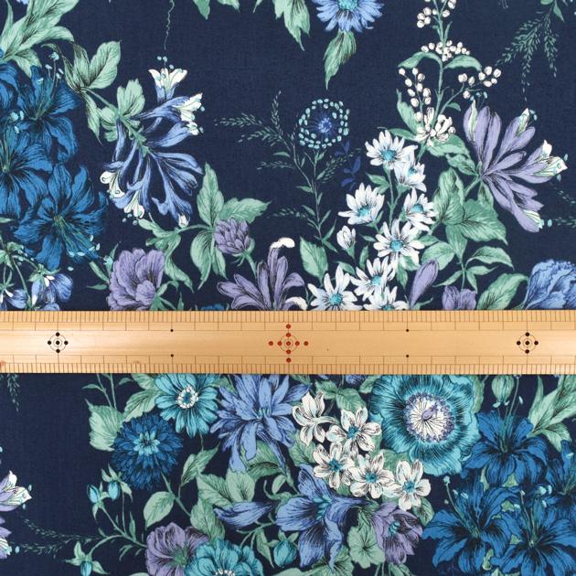 生地 布 布地 有輪 60ローン 花柄 リネット □ 大柄 フラワー 上品