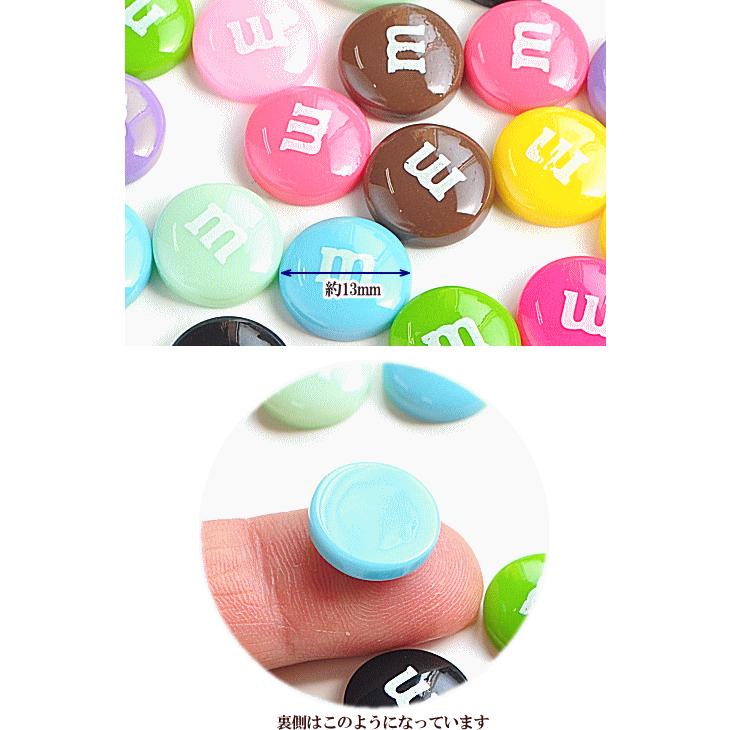 MY mama 訳あり デコパーツ まるでチョコ マーブル 13mm 10色 20個入