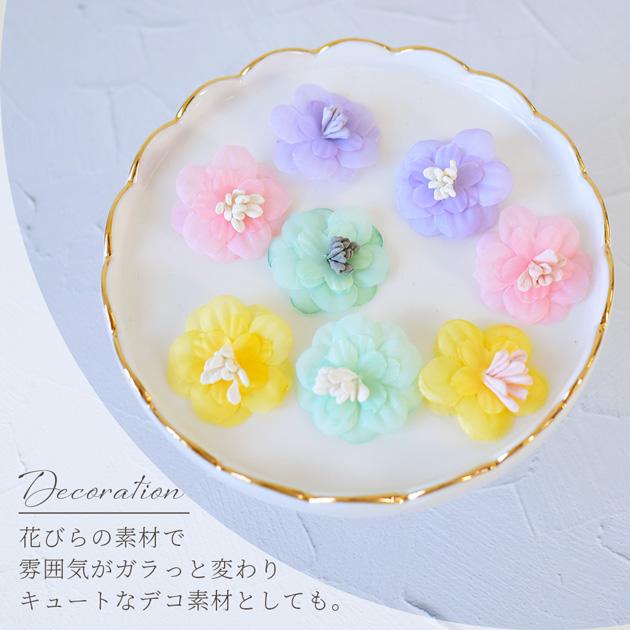 MY mama フラワーペップ 花芯 筋付き 長さ約63mm 全9色 □ つまみ 細工