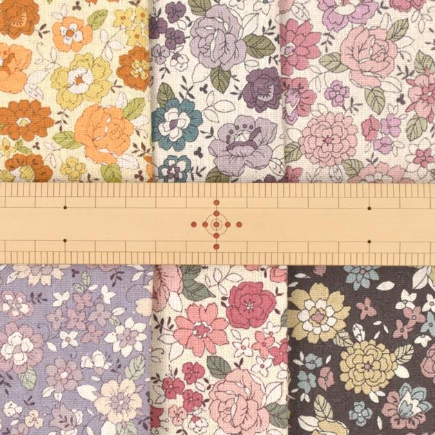 生地 カットクロス 有輪 綿麻 シャモニー 約48×25cm お試し 6枚