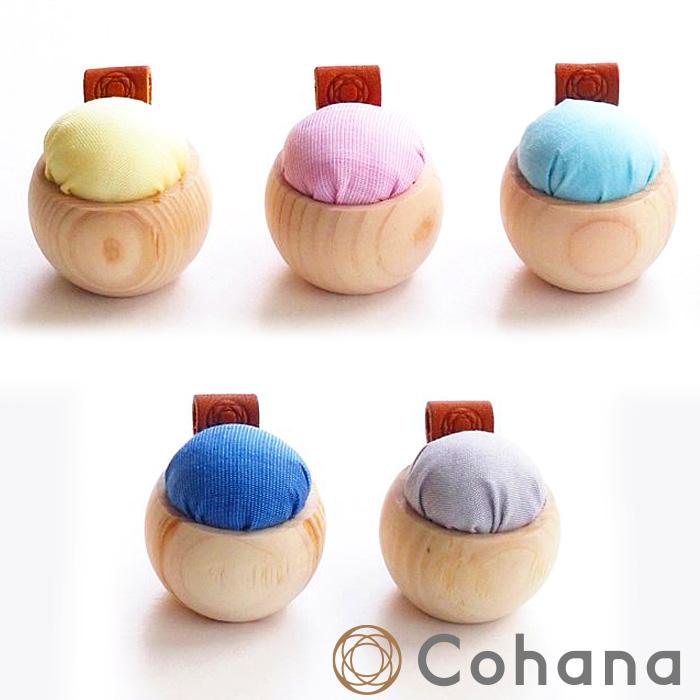 Cohana ヒノキのピンクッション 播州織□ コハナ こはな 針山 オシャレ