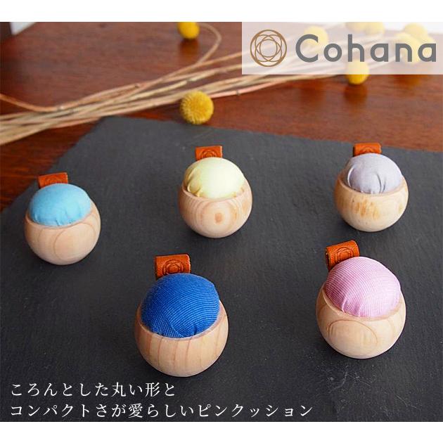 Cohana ヒノキのピンクッション 播州織□ コハナ こはな 針山 オシャレ