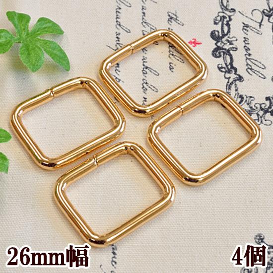 MY mama 角カン 26mm 4個入 ゴールド □ ハンドメイド 手芸 手作り 布