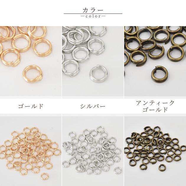 小物・アクセサリー iMda2.2 楽天市場】二重カン 6種 アソート セット 全3色 □ ゴールド シルバー